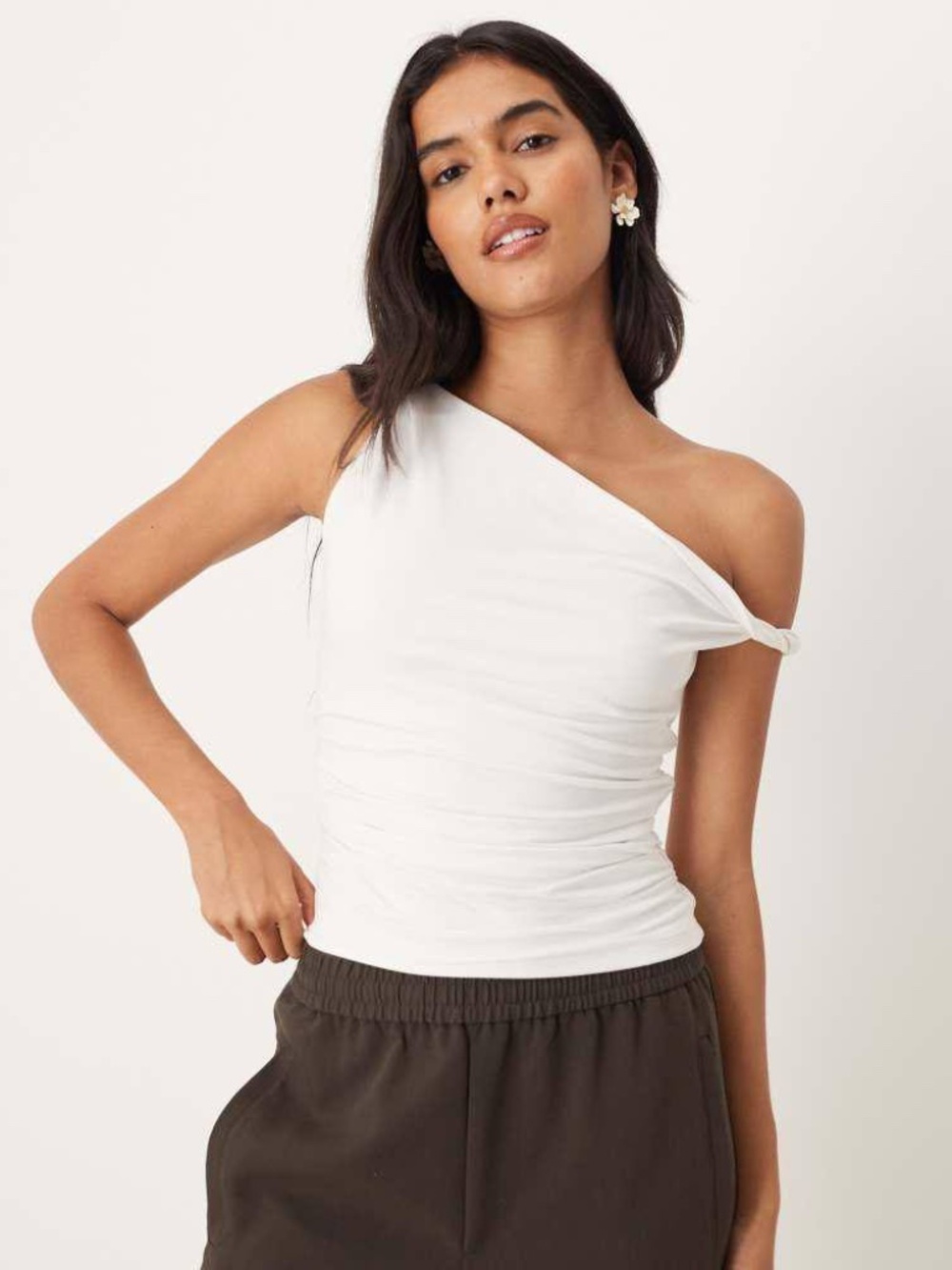 NWT Abercrombie Asymmetrical Twist Top Modal Blend Collection Size M